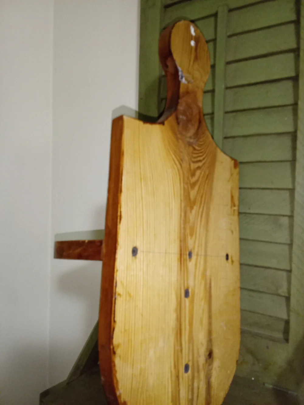 Primitive Wood Wall Shelf Brown Rustic Medium 14